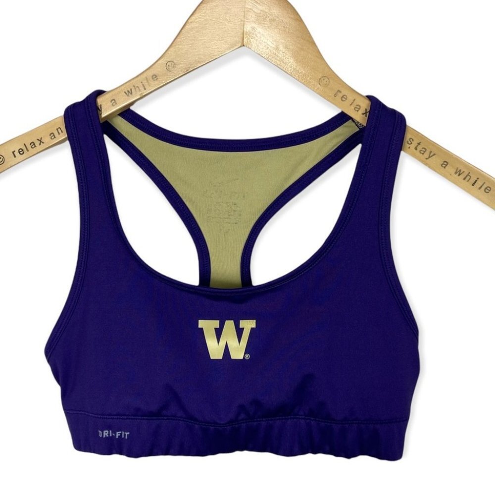 Nike Dri-Fit Purple Sports Bra Size Small Supportive Fitness Yoga Running Top S